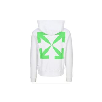 Sudadera con capucha y estampado de flechas para hombre, color blanco