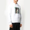 Sudadera con capucha y estampado de flechas para hombre, color blanco