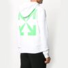 Sudadera con capucha y estampado de flechas para hombre, color blanco