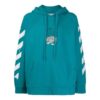 Sudadera con capucha y estampado de flechas y gotas de agua para hombre, azul océano