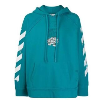 Sudadera con capucha y estampado de flechas y gotas de agua para hombre, azul océano