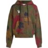 Sudadera con capucha y estampado de hojas