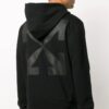 Sudadera con capucha y estampado de la Mona Lisa para hombre, color negro