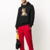 Sudadera con capucha y estampado de la Mona Lisa para hombre, color negro