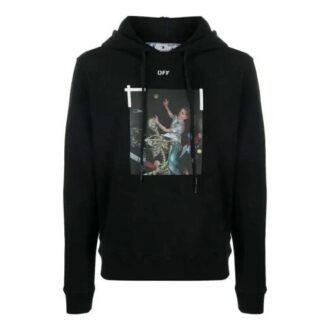 Sudadera con capucha y estampado de Pascal para hombre, color negro