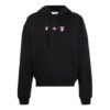 Sudadera con capucha y flecha acrílica «Black Fuchsia»