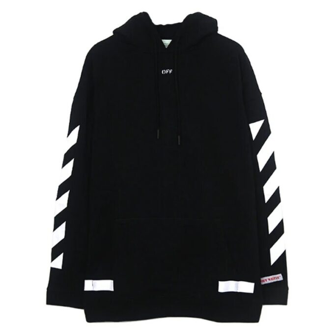 Sudadera con capucha y flechas «Negro-Blanco»