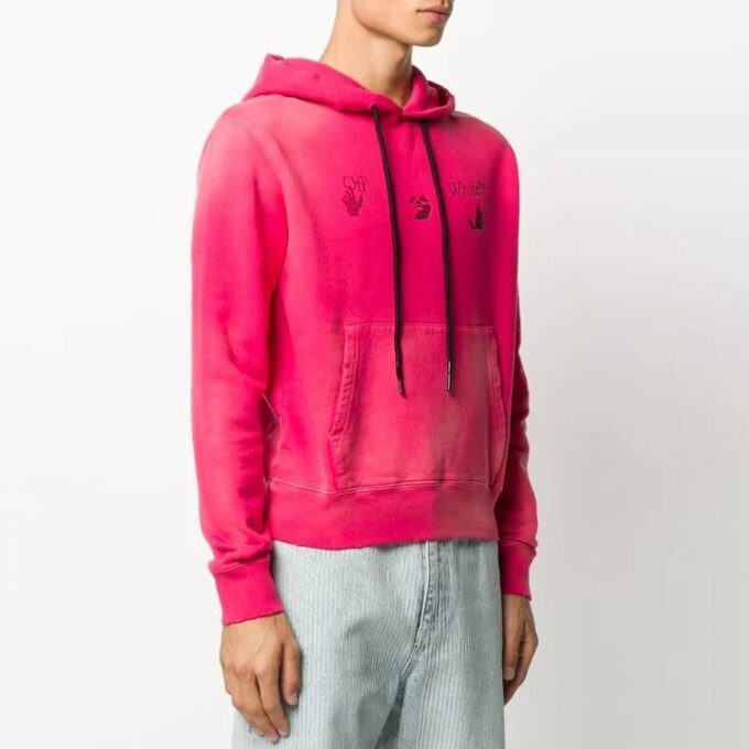 Sudadera con capucha y logo descolorido FW20, rosa