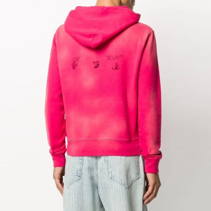 Sudadera con capucha y logo descolorido FW20, rosa