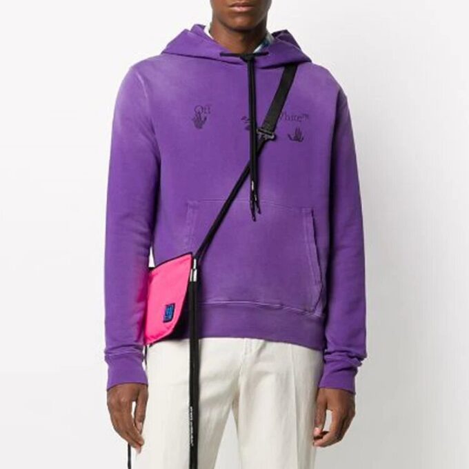 Sudadera con capucha y logo difuminado FW20, morada