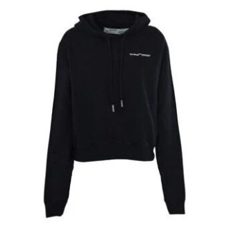 Sudadera con capucha y logo Off-White, negra