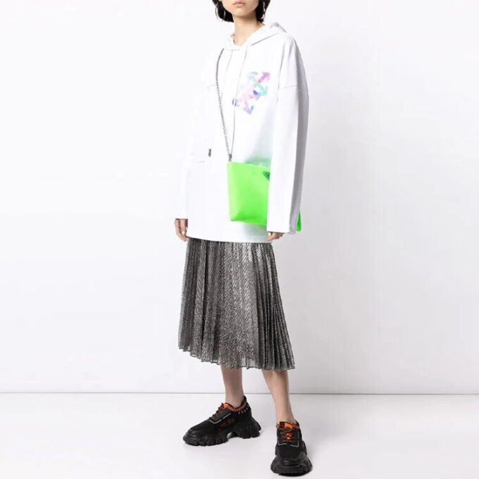 Sudadera con capucha y logo Off-White SS21, color blanco