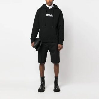 Sudadera con capucha y logotipo grande «Negro»