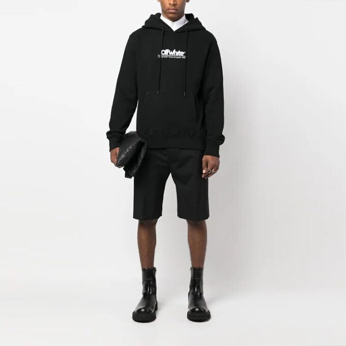 Sudadera con capucha y logotipo grande «Negro»