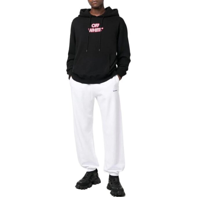 Sudadera con capucha y logotipo impreso «Negro»