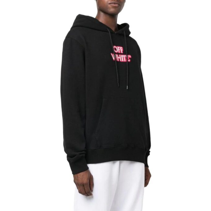 Sudadera con capucha y logotipo impreso «Negro»