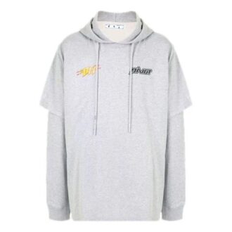 Sudadera con capucha y logotipo Pivo Flash aplicado para hombre, gris, FW20