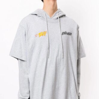 Sudadera con capucha y logotipo Pivo Flash aplicado para hombre, gris, FW20