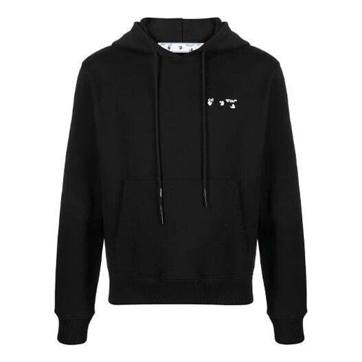 Sudadera con cordón y logo Off-White para hombre, temporada FW21, corte holgado, color negro