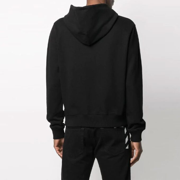 Sudadera con cordón y logo Off-White para hombre, temporada FW21, corte holgado, color negro