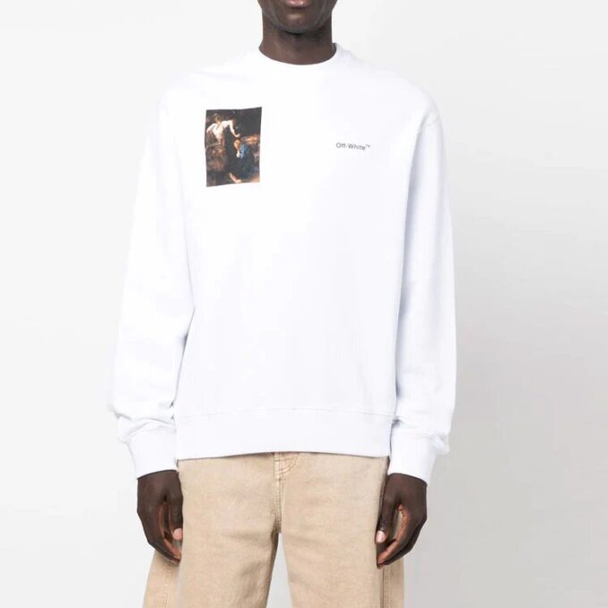 Sudadera con estampado de Caravaggio «Blanco»