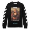 Sudadera con estampado diagonal Monalisa para hombre, color negro