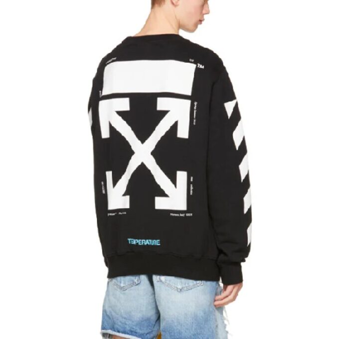 Sudadera con estampado diagonal Monalisa para hombre, color negro