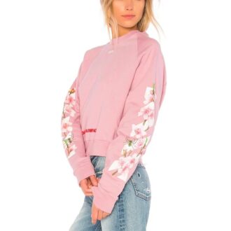 Sudadera corta de algodón Off-White C O Virgil Abloh FW Cherry Blossom