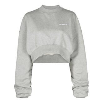 Sudadera corta de Off-White con mangas oversize «Gris»
