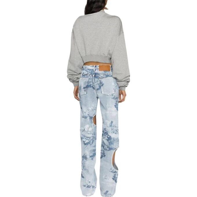 Sudadera corta de Off-White con mangas oversize «Gris»