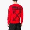 Sudadera de algodón con cuello redondo y logotipo para hombre SS19 «Impressionism» – Rojo