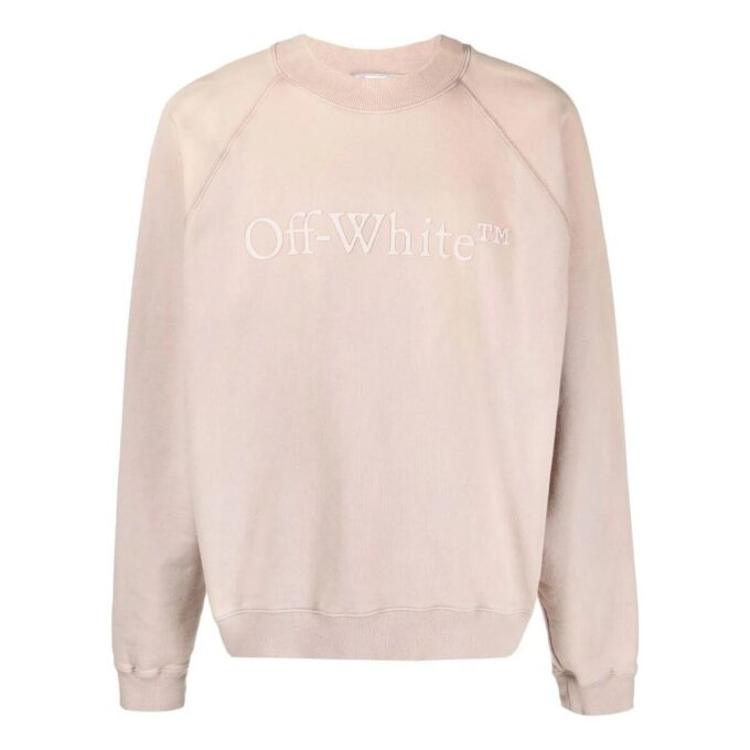 Sudadera de algodón con estampado de logotipo Off-White «Pink»