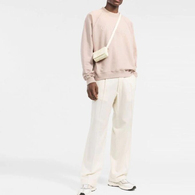 Sudadera de algodón con estampado de logotipo Off-White «Pink»