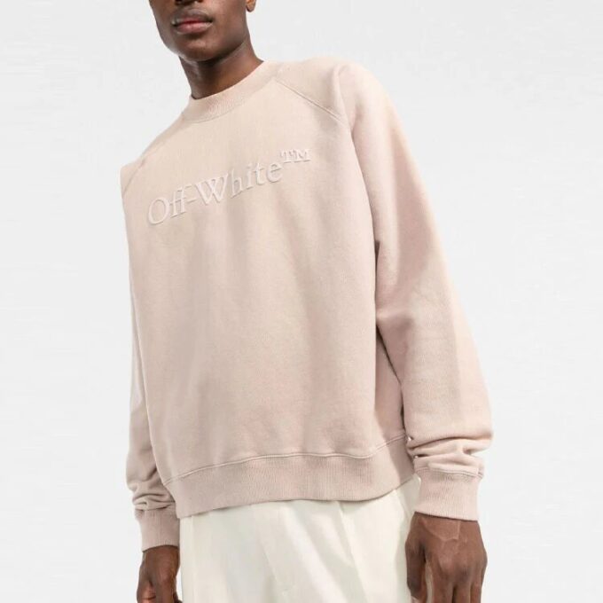 Sudadera de algodón con estampado de logotipo Off-White «Pink»