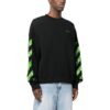 Sudadera de algodón con rayas diagonales «Negro»