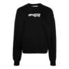 Sudadera de cuello redondo con estampado de logotipo «Negro»