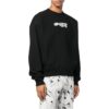 Sudadera de cuello redondo con estampado de logotipo «Negro»