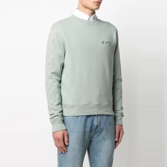 Sudadera de cuello redondo con logotipo «Jadeite/Negro»
