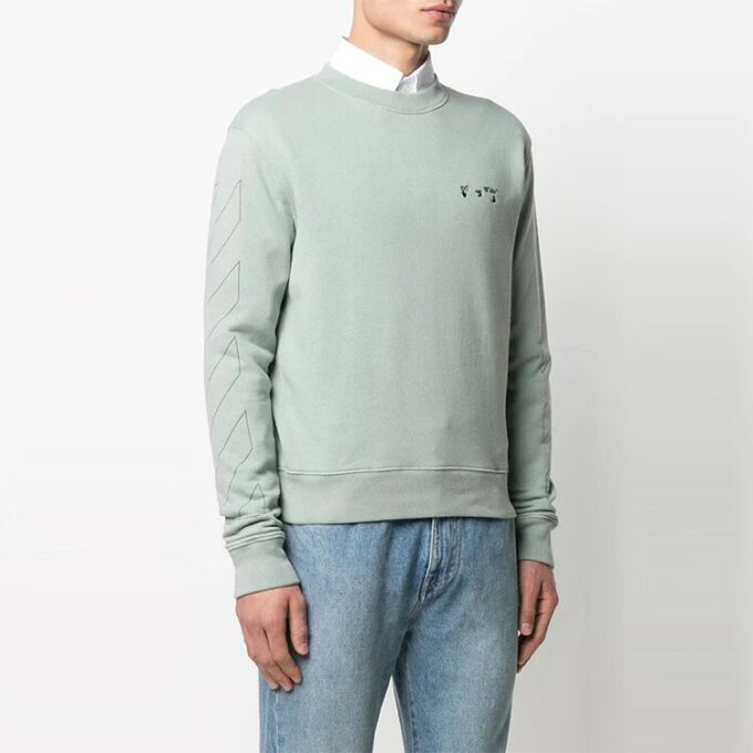 Sudadera de cuello redondo con logotipo «Jadeite/Negro»