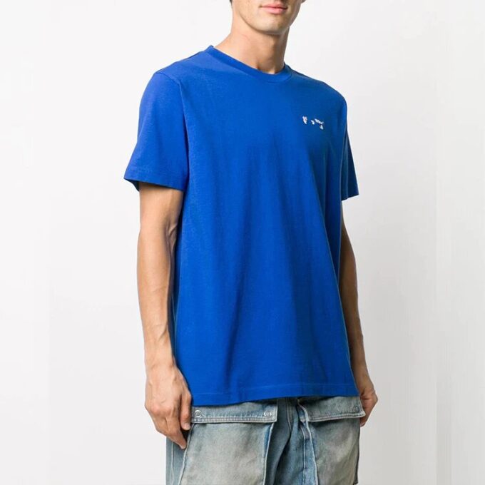 Sudadera de cuello redondo con logotipo para hombre, azul