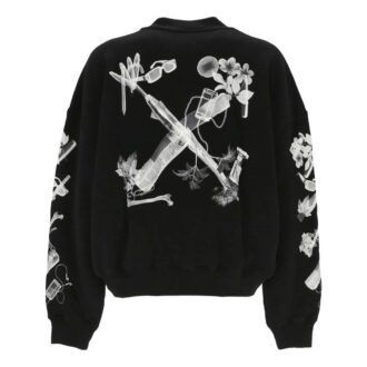 Sudadera de cuello redondo Scan Arr Over «Negro Blanco»