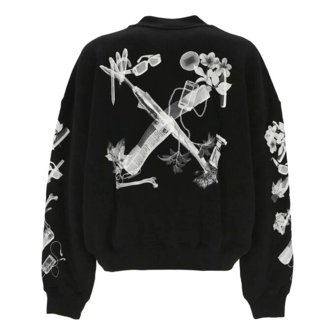 Sudadera de cuello redondo Scan Arr Over «Negro Blanco»