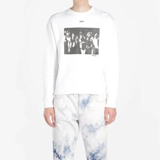 Sudadera de manga larga con cuello redondo y logo para hombre SS20 con efecto pintura en spray