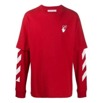 Sudadera de manga superpuesta con rayas diagonales O20