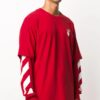 Sudadera de manga superpuesta con rayas diagonales O20