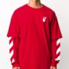 Sudadera de manga superpuesta con rayas diagonales O20