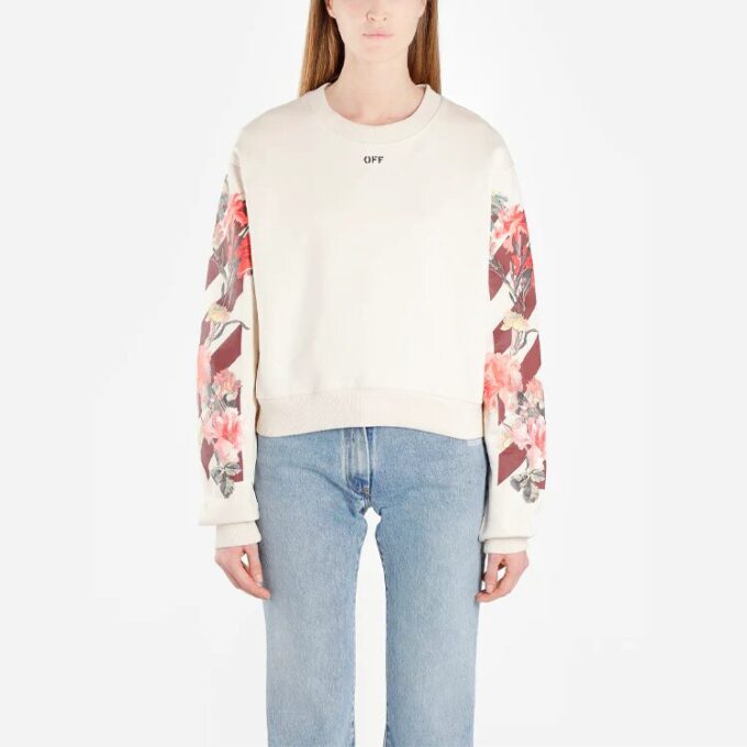 Sudadera de moda de lujo Off-White «Blanco crema»