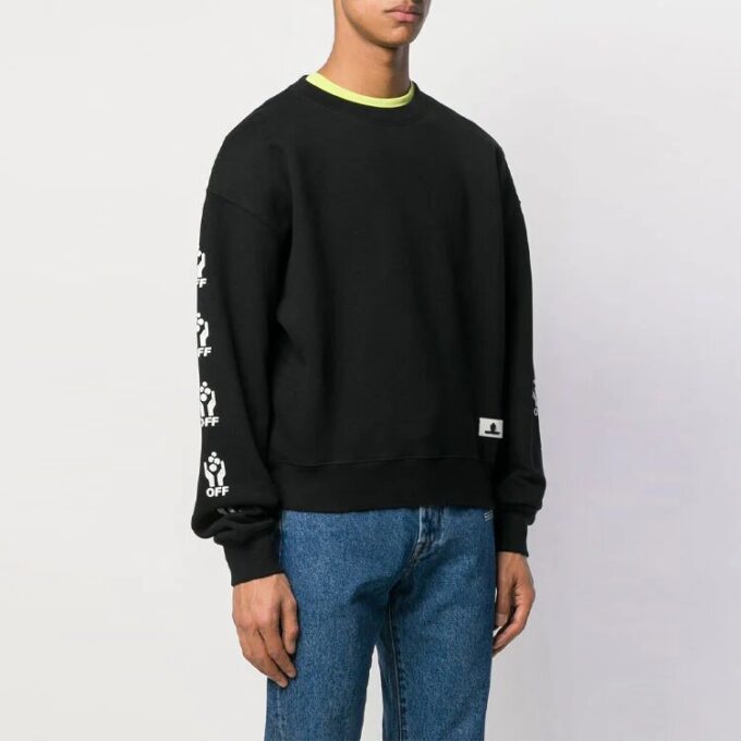Sudadera deportiva de algodón Hands Over, hombre, negro