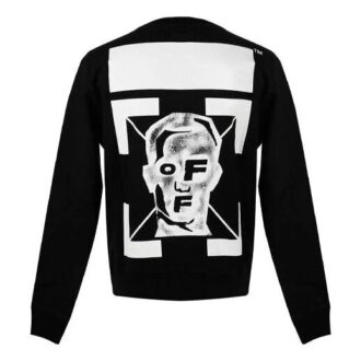 Sudadera FW20 con cara enmascarada y flecha «Negro y blanco»