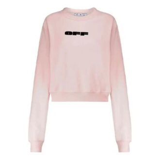 Sudadera sin capucha de cuello redondo con logotipo Off-White SS21, rosa